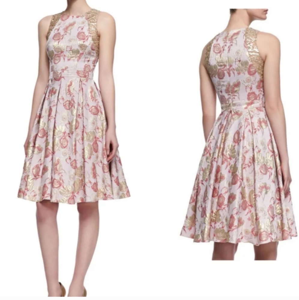 CARMEN MARC VALVO🌸FLORAL PRINT SLEEVELESS DRESS - Picture 2 of 6